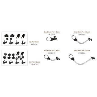 2 - Blocco Portabici Bike Block Pro 1 Nero Black Fiamma per Camper